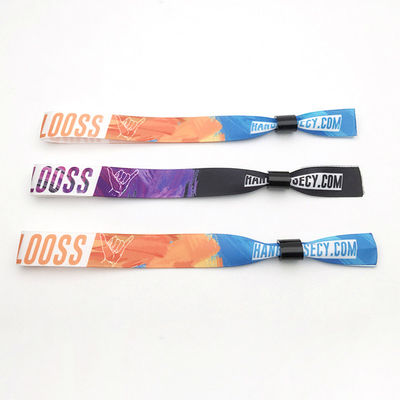 Custom Logo Printing Armbanden Armbanden Satine Stof RFID Chip voor feestjes en evenementen