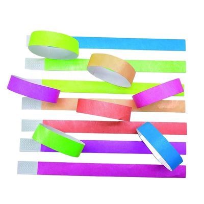 250*25mm/250*19mm Custom Printed Logo Eco Paper Armbanden in veelkleurig voor festival