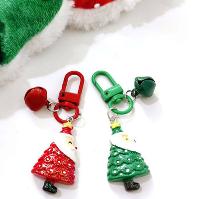 Cartoon Kerstman Kerstboom Bell Sleutelhanger Rugzak Mobiele telefoon Hangertje Ornament