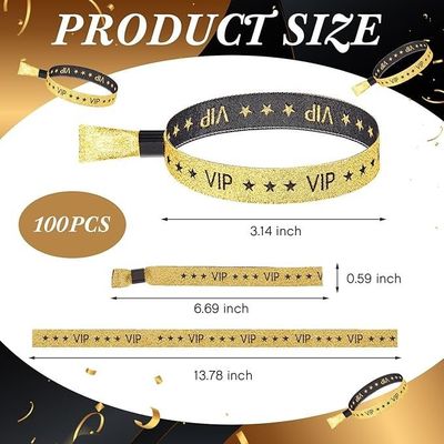 Persoonlijke grootte en logo RFID Polyester/Ribbon Armband voor concertfeest Festival Evenementen