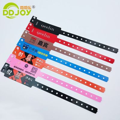 250*16mm L-vorm Plastic Event Armband Custom Print Logo Armband Snap Button Armband