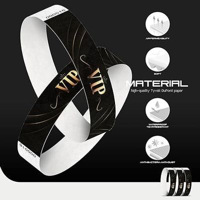 Aanpasbaar goud Tyvek Arm Wrist Band Thermal Transfer Printing voor evenementen Festivals