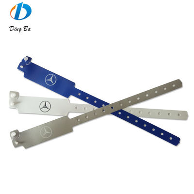 Waterdicht PVC Plastic Vinyl Armband 250*25mm Breed Forme alleen voor Festivaltoegang