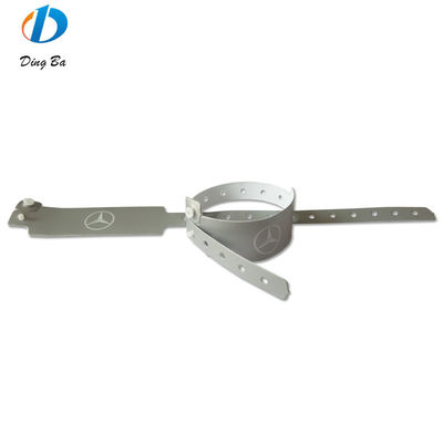 Waterdicht PVC Plastic Vinyl Armband 250*25mm Breed Forme alleen voor Festivaltoegang