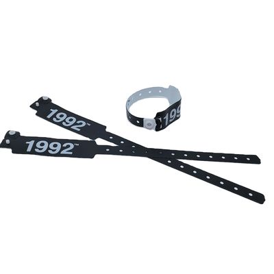 Modieuze polsbandarmbanden voor evenementen en festivals in blauw PVC/vinylmateriaal