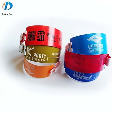Ticket Identificatie Band Armband Waterdicht Plastic ID Armband voor minder dan 1