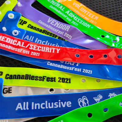 Waterdicht RFID gevarieerd Neon Plastic/Vinyl Armband Custom Armband voor festivals