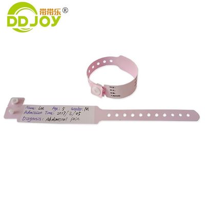 Nieuwgeboren baby zachte polsband met RFID NFC chip en aangepast logo in blauw PVC materiaal