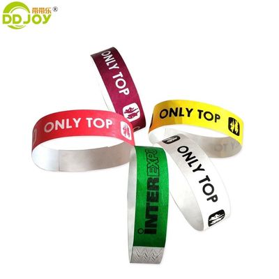 250*25mm en 250*19mm Tyvek papieren polsband met op maat gemaakte drukvereisten
