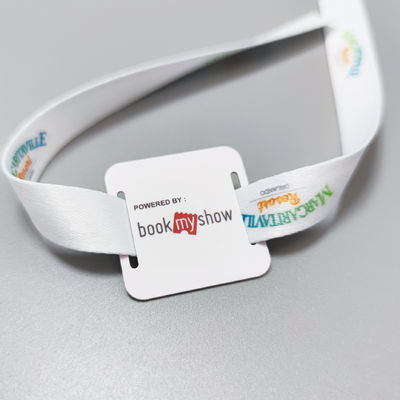 Custom Logo Satin Stof RFID Armbanden Ideaal voor GAST/VIP/VENDOR/MEDIA/STUFF/ARTIST