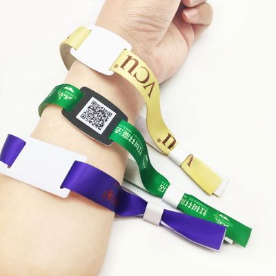 Gepersonaliseerde 100pcs/zak Rfid stof geweven armband voor VIP klant identiteit festival