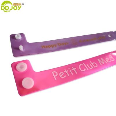 Custom logo reflecterend neongroen L-vormige feestarmband met reflecterend PVC en PVC
