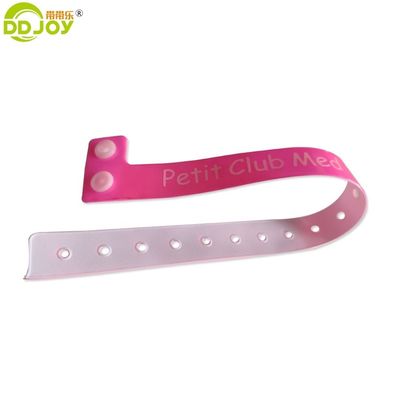 Custom logo reflecterend neongroen L-vormige feestarmband met reflecterend PVC en PVC