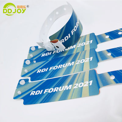 PE Waterdicht Toegangsbewijzen Armband voor evenementen Club Park Custom Printing Logo