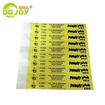 250*25mm/250*19mm Full Color Event Party VIP Custom Wristband Entry Tyvek voor beveiliging