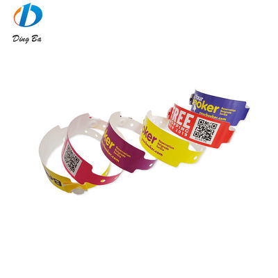 Hoofdsteen Plastic Synthetisch Papier Armband in Violet voor Custom Events Festival
