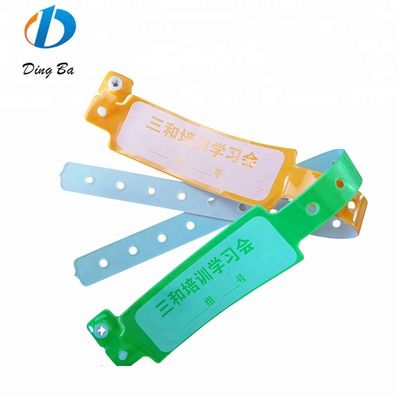 250*25mm PVC polsband Custom Neon Kleur Plastic Armband voor Hotel Identificatie