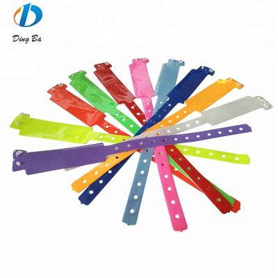 250*25mm PVC polsband Custom Neon Kleur Plastic Armband voor Hotel Identificatie