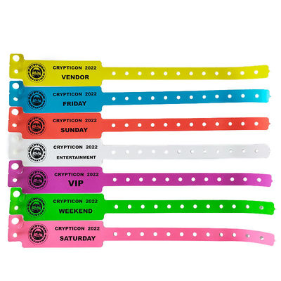 ISO9001 gecertificeerd Custom CMYK Digitaal Printen Waterdicht Plastic Armband voor Hotel