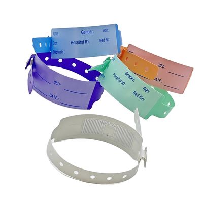 Gepersonaliseerde grootte RFID thermisch afdrukpapier polsbandjes voor medische chipherkenning