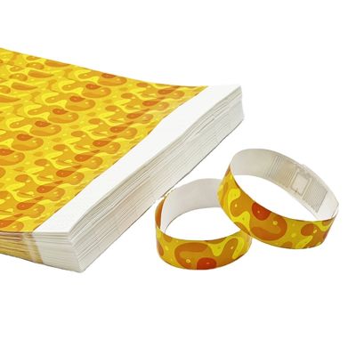 Geprinte waterdichte Tyvek DuPont papieren armband voor aangepaste toegang tot pretpark