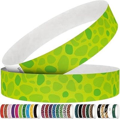 Geprinte waterdichte Tyvek DuPont papieren armband voor aangepaste toegang tot pretpark