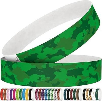 Geprinte waterdichte Tyvek DuPont papieren armband voor aangepaste toegang tot pretpark
