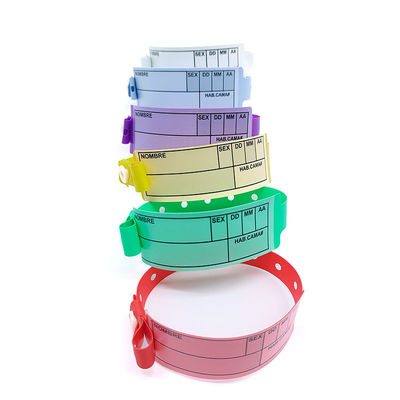 170*18mm Kindergrootte Schrijfbare polsbandjes voor ziekenhuis/kliniek gebruik Eenmalig handig