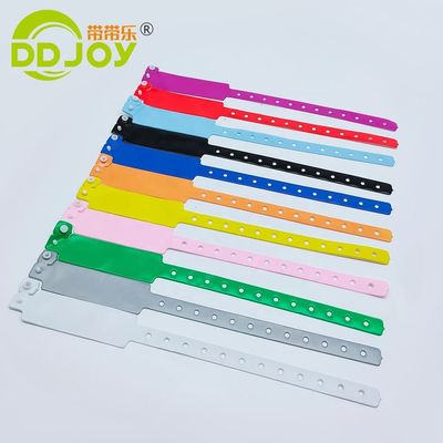 Plastic Lock Inlay Technology Blauwe PVC Armbanden/Armband voor DDJOY Evenementen Festivals