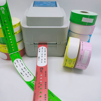 Hospitaal roll direct printing volwassen armbanden met barcode en papier materiaal type