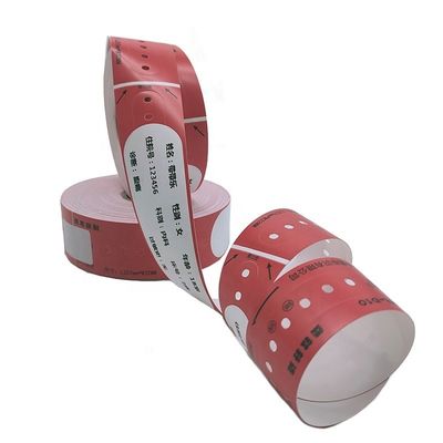 Hospitaal roll direct printing volwassen armbanden met barcode en papier materiaal type