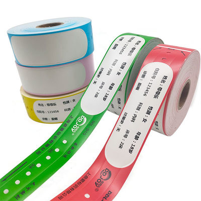 Hospitaal roll direct printing volwassen armbanden met barcode en papier materiaal type