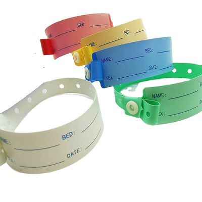 Custom logo zachte vinyl polsband voor ziekenhuis patiënt identificatie