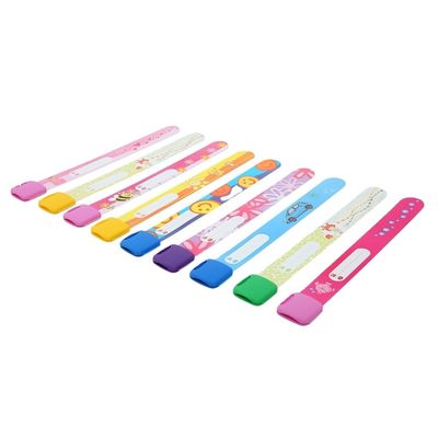Verstelbare grootte waterdicht anti-verloren kids armband voor identificatie en tracking
