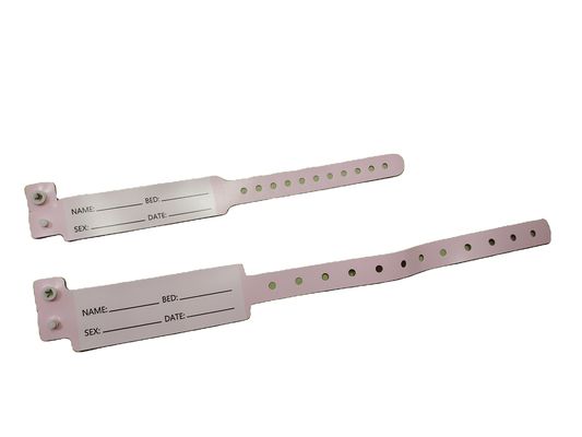 Ziekenhuispatiënten PVC Medisch ID Armband Armband met 250*25mm en 170*18mm Groottes