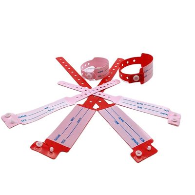 Waterdicht Vinyl Patient ID Armband 100pcs/Box Custom PVC ID Armbanden voor ziekenhuis