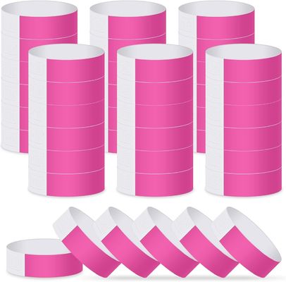 Op maat gemaakte Tyvek-armbanden voor eenmalig gebruik met afgedrukte RFID-stickerlabels