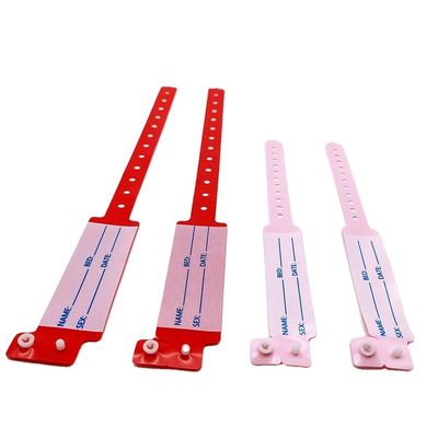 Custom PVC/Vinyl ziekenhuis medische patiënt ID kind polsband van DDJOY in bulk