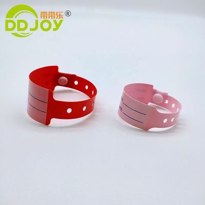Custom PVC/Vinyl ziekenhuis medische patiënt ID kind polsband van DDJOY in bulk
