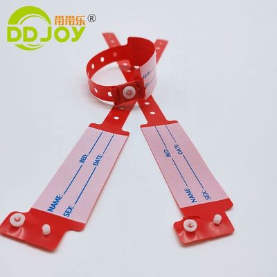 Custom PVC/Vinyl ziekenhuis medische patiënt ID kind polsband van DDJOY in bulk