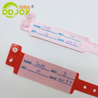 Custom PVC/Vinyl ziekenhuis medische patiënt ID kind polsband van DDJOY in bulk