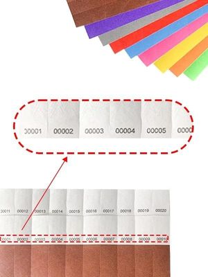 Gedrukt papier Tyvek polsband voor evenementen en feesten
