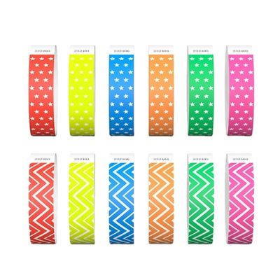Gepaste logo gedrukte armband waterdicht papier Tyvek polsbandjes voor evenementen feestbenodigdheden