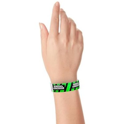 Waterdichte Tyvek-armbanden voor evenementen Comfortabele en traanbestendige papieren armbanden