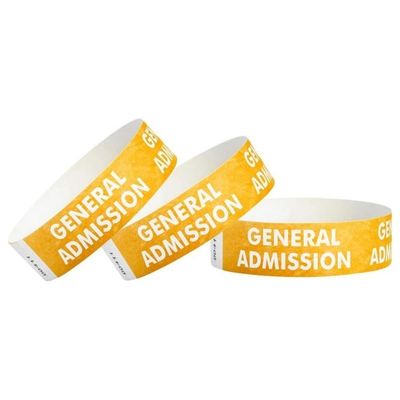 Waterdichte Tyvek-armbanden voor evenementen Comfortabele en traanbestendige papieren armbanden