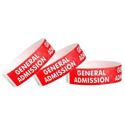 Waterdichte Tyvek-armbanden voor evenementen Comfortabele en traanbestendige papieren armbanden