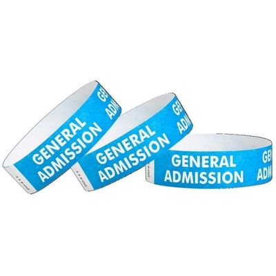 Waterdichte Tyvek-armbanden voor evenementen Comfortabele en traanbestendige papieren armbanden