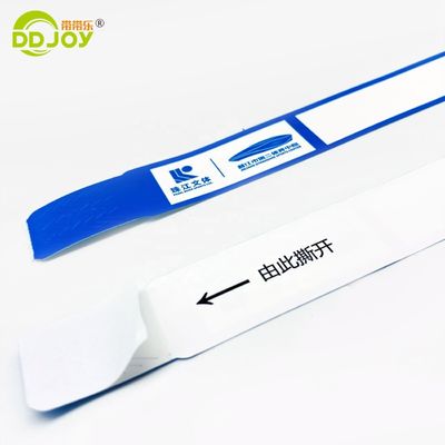 Gepersonaliseerd Logo Blauw Synthetisch Papier Armband Armband Voor Scenic Toegangskaartjes