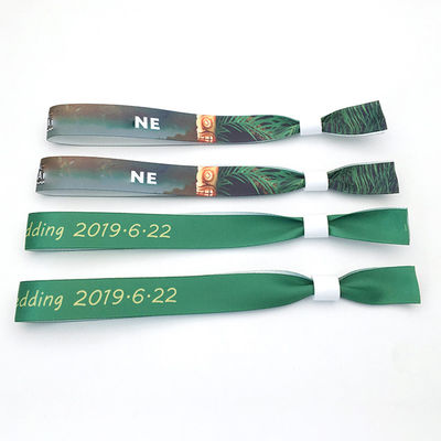 Custom Logo Printing Armbanden Armbanden Satine Stof RFID Chip voor feestjes en evenementen