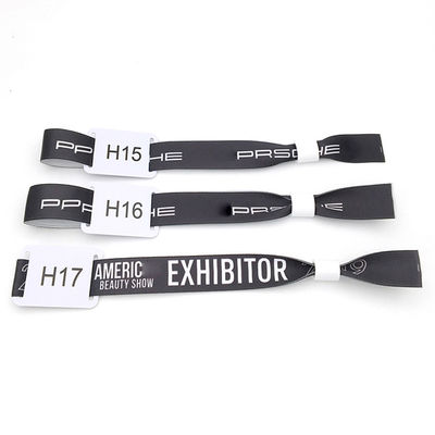 Custom Logo Printing Armbanden Armbanden Satine Stof RFID Chip voor feestjes en evenementen